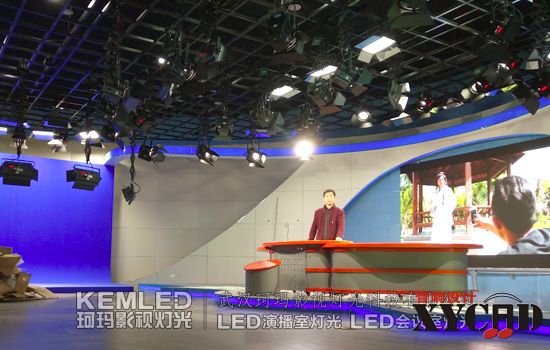 兰州财经大学多景区演播室灯光案例图