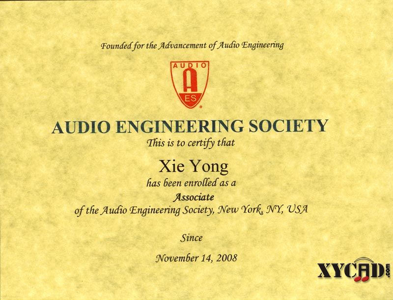 AES美国音频工程师协会会员证书.jpg